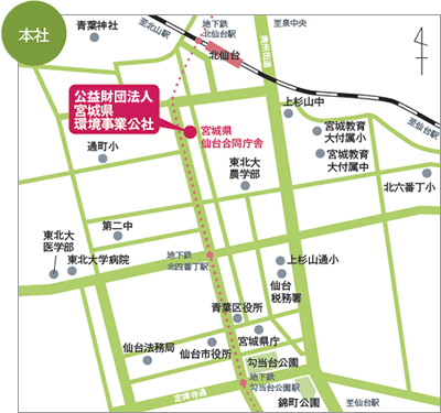 図：本社アクセスマップ